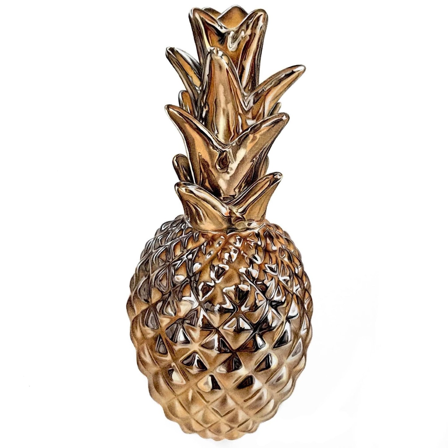 Golden Pineapple Print
