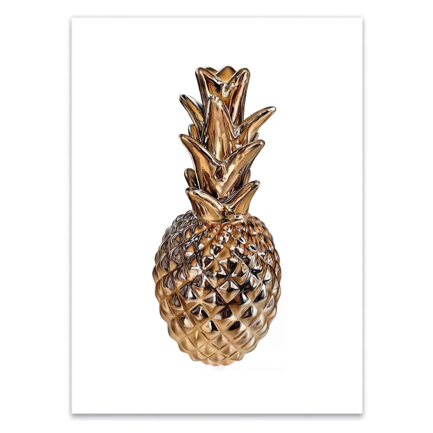 Golden Pineapple Print